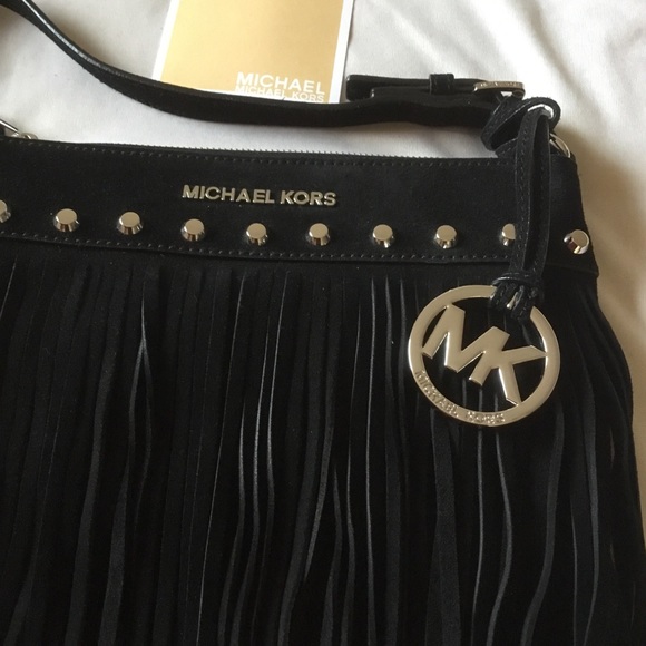SOLD-Michael Kors Billy Suede Fringe Crossbody bag - Picture 3 of 8